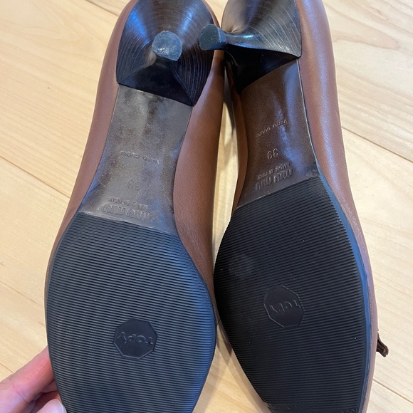 Miu Miu Brown Leather Heels - Picture 4 of 7